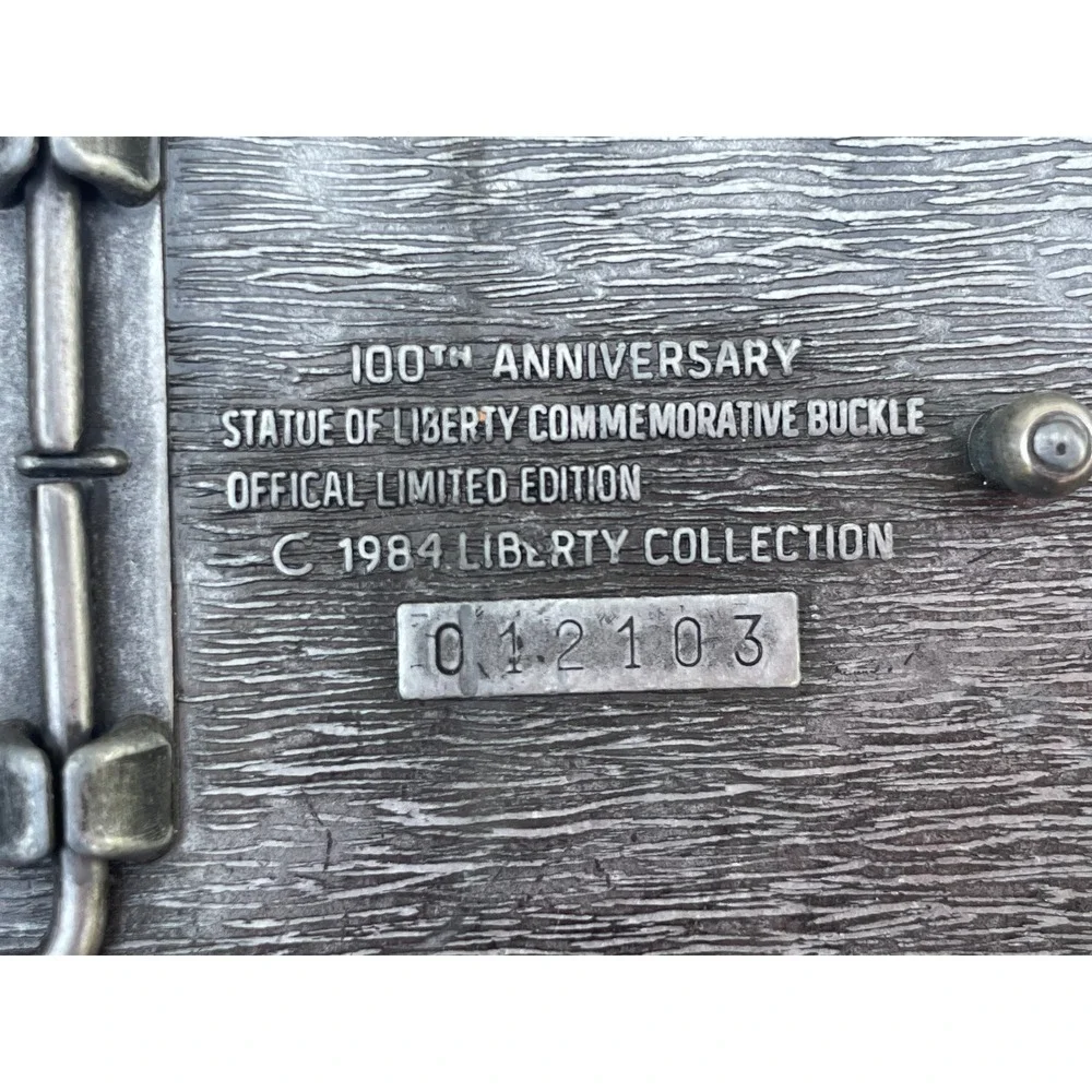 Vintage 1984 Liberty Collection Statue of Liberty 100 Years Belt Buckle Numbered